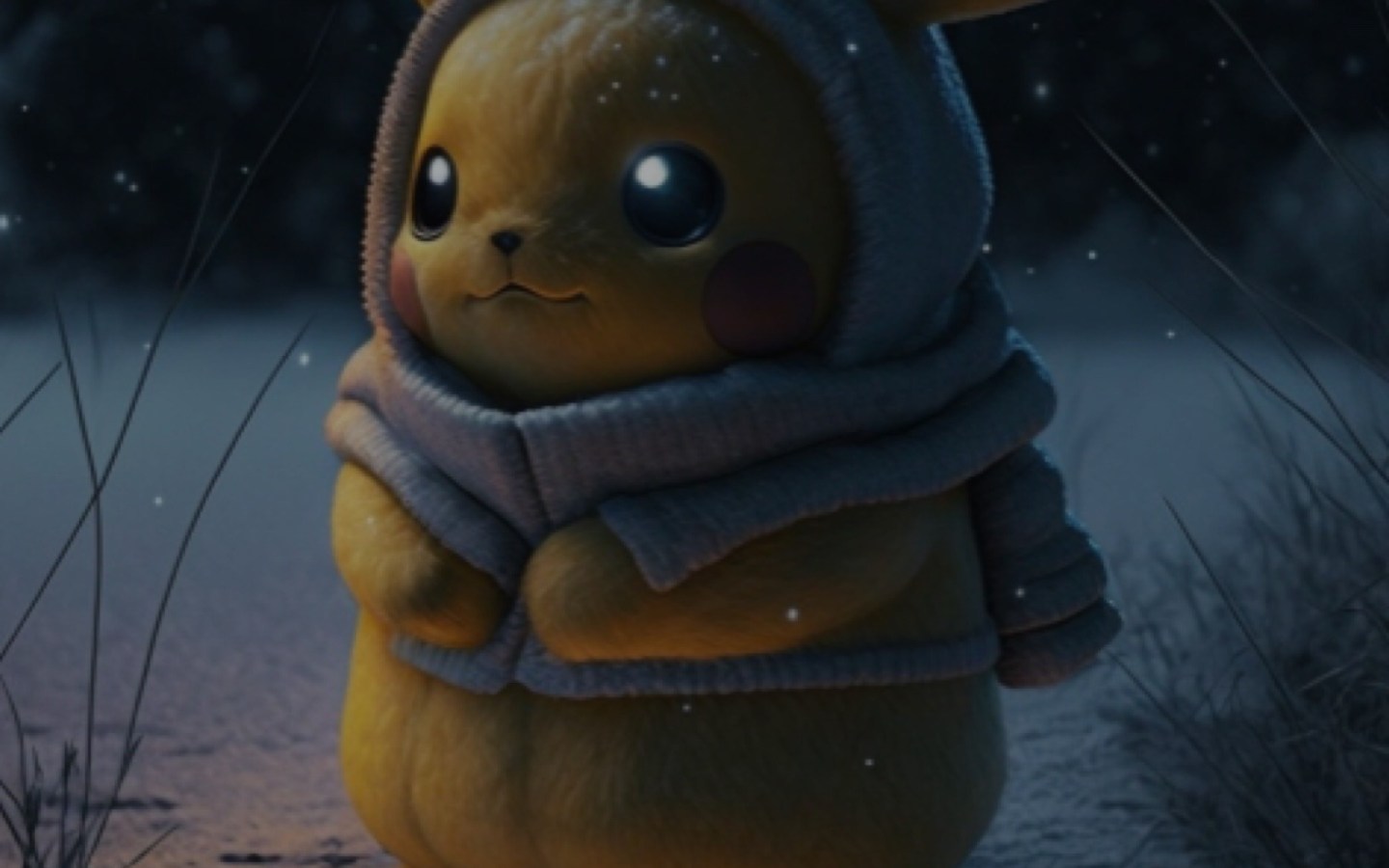 Pokemonlar kışın hayatta kalmaya çalışsaydı nasıl görünürdü?